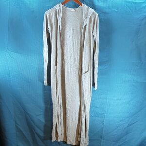 Ecote Gray Hooded Maxi Sweater